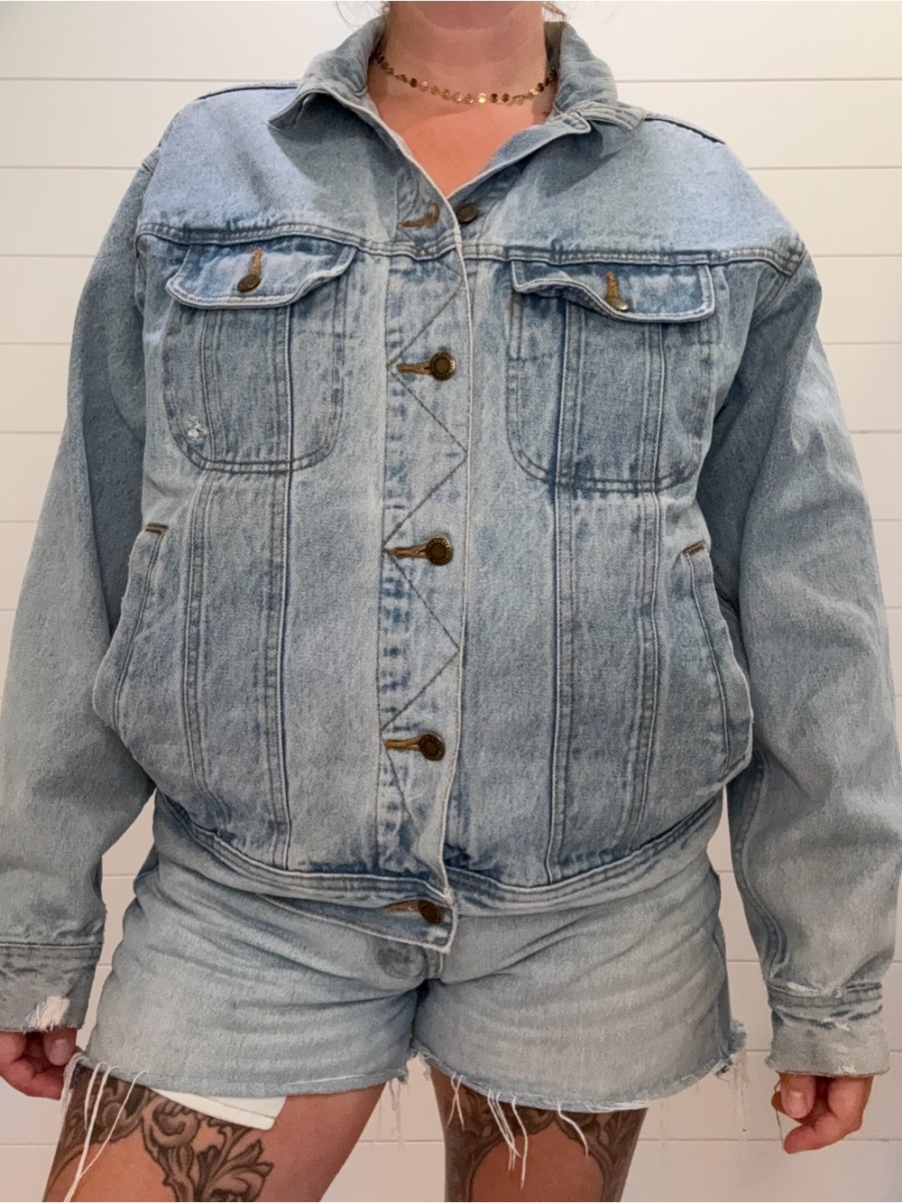 Vintage Wrangler Light Blue Stonewash Denim Jacket